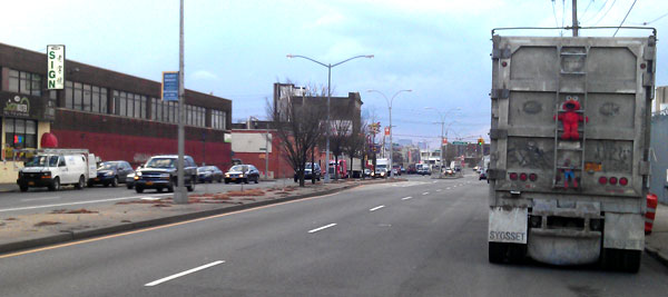 The industrial section of Metropolitan Ave east of the Grand St. Bridge