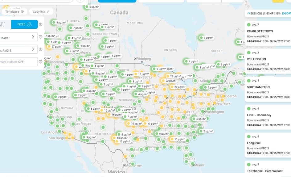 Government Measured Air Quality Data Now Available