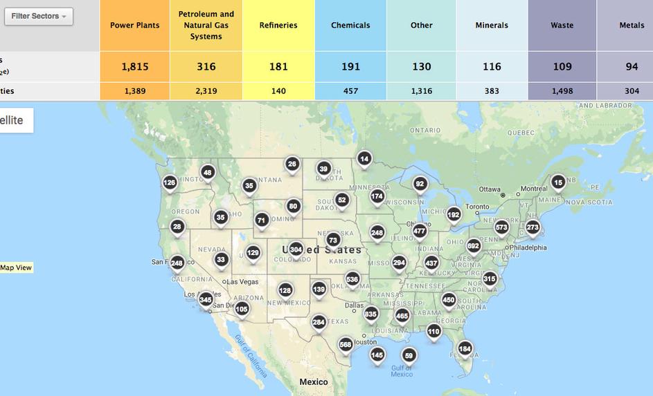EPA Releases Greenhouse Gas Map